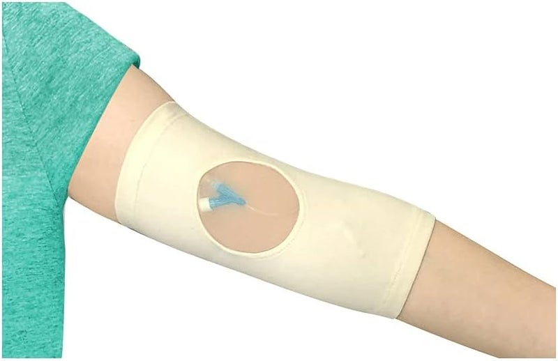 Mistuki Picc Line Covers for Upper Arm Picc Nursing Sleeve Caps with Medical Mesh Cast Protector Breathable and Comfort, Suitable for Women Men Adult Teens Supplies (S) - Image 1